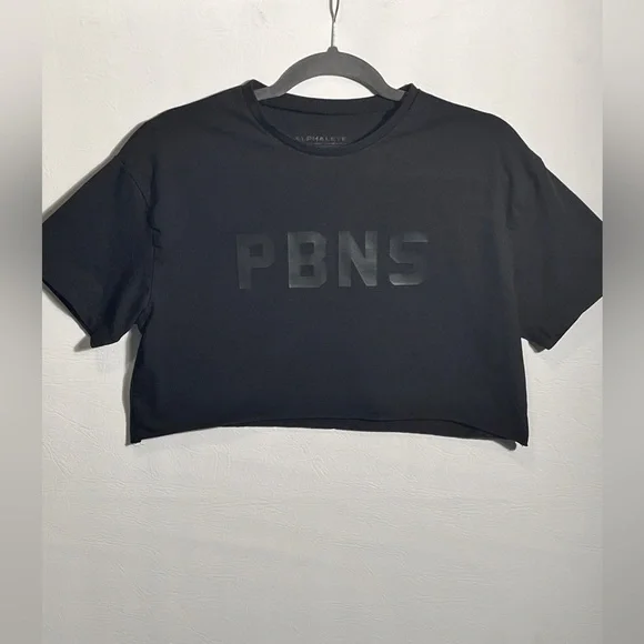 Alphalete PBNS Athletic Black Crop Top Small - Picture 3 of 8